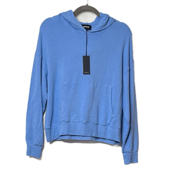 Monrow Softfleece Kangaroo Pullover NWT oversized XS - Picture 4 of 6